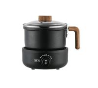 1.8L Split Electric Cooker for Students & Small Households | Multifunctional Mini Pot to Boil, Steam, Fry Instant Noodles (black-Mechanical,1.8L pot + steamer + baking tray)