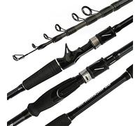 1.8m 2.1m 2.4m 2.7m 3.0m 3.3 m 3.6m Carbon Telescopic Carbon Fishing Rod M Power Ultralight Travel Casting Rod (Black casting rod 3.3m)