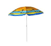 1.8m Beach Parasol Garden Umbrella Waterproof Sunshade UV Protection Outdoor Patio Parasol Palm Tree Print