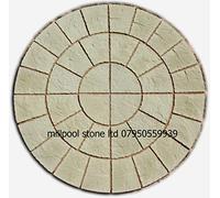 1.8m Buff Rotunda Circle slab stones garden patio feature decor landscaping building materials decorative stones concrete (Delivery Exceptions)