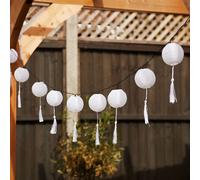 1.8M Chinese Lantern Solar LED String Lights - 8 Lights