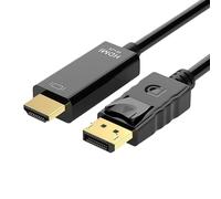 1.8m Displayport to HDMI Cable, 4K*2K Dp to HDMI Cable Uni Directional, Pvc Shell Is Sturdy and Durable, Plug and Play for Multi-monitor Setup with Pc, Laptop, Desktop, Gpu to Monitor, TV, Projector