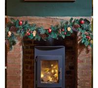 1.8m Festive Spice Christmas Garland with Pinecones and Faux Dried Fruit