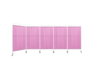 1.8m Folding Room Divider with Wheels for Hospitals & Clinics 5 Panel Veal Partit le Separat Solut for Mcas