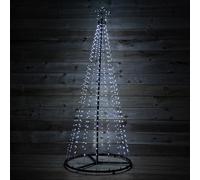 1.8m Light Up Christmas Maypole Tree 560 Ice White Flashing LEDs