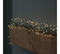 1.8m Light up Green Wire Christmas Garland with Warm White LEDs