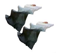 1.8m Long Dancing Fan Pair for Professional For Stage Use with 16 Fan Bones and Drape-Friendly Silk Material (Black)