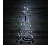 Samuel Alexander 1.8M Outdoor Maypole Christmas Tree With 560 Ice White 10% Flashing Leds