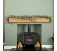 1.8m Pine Needle Christmas Garland with Pinecones and 120 Warm White LEDs
