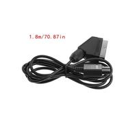1.8m RGB Audio Video AV A/V TV Scart Plug Cable for 64 N64 SNES for NGC NTSC Gamecube Game Console Wire Accessories Black