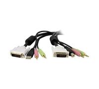 1.8m StarTech.com DVID4N1USB6 KVM Switch Cables, DVI, USB, Audio & Microphone