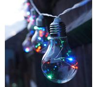 1.8M Suri Multi Colour Solar LED Filament Festoon Lights - 10 Lights