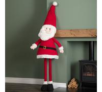 1.8m Tall Extendable Plush Santa Decoration with Telescopic Legs