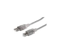 1.8m USB 2.0 AM-BM USB Cable for Printer Silver Shielded 333405
