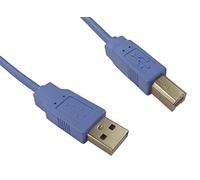 1.8m USB Cable | High Speed 2.0 | 480Mbps | 100% Copper Wire | A Male to B Male | Compatible with Epson, HP, Canon, Lexmark, Oki Printers | Blue Colour