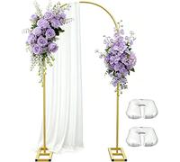 1.8M Wedding Arch Stand, Metal Backdrop Stand for Ceremony, Balloon Arch Frame with Water Bags for Wedding Birthday Baby Shower Balloon Decorations, Gold