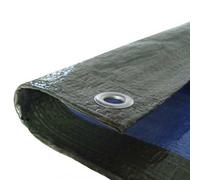 1.8M X 2.4M BLUE/GREEN BUDGET WATERPROOF TARPAULIN WITH EYELETS