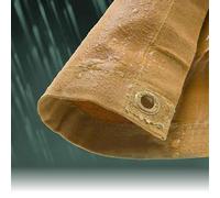 1.8M x 2.4M HEAVY DUTY CANVAS WATERPROOF TARPAULIN SHEET TARP COVER WITH EYELETS