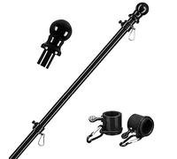 1.8MFlag Pole Holder, Adjustable, 360° Rotation, Stainless Steel, for House Garden Yard Outdoor Fence Roof Walls, Suitable for 2x3, 3x5, 4x6 inch Flags