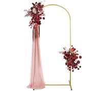 1.8Mx0.8M Wedding Arch Backdrop Stand Balloon Arched Background Frame Metal Support Set for Wedding, Birthday, Party, Graduation, Anniversary Celebration Studio Background Decoration