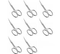 1-8pc Russian Manicure Scissors Cuticle Regrowth Cut Curved Tip Nail Cut Grooming Professional Stainless Steel Remover,8pcs