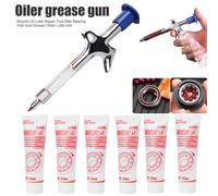 1-8PCS Bicycle Grease Gun Mini Nozzle Syringe Bicycle Accessories Aluminum Alloy MTB Bike Bearing Hub Grease Syringe 1pcs Lubricant