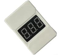 1-8S for lipo for battery Monitoring Device with LED Voltage Display Audible Low Voltage Alarm Lightweight ABS Housing RC Pilot Tool 9g 4x2.5x1.1cm(White)
