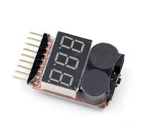 1-8S for lipo for battery Tester with Low Voltage Buzzer Alarm for Li-ion LiFe RC Cell Meter Monitor(1PC)