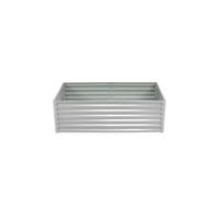 1.8x0.9m Modular Zinc-Coated Steel Raised Garden Bed - Rust-Proof Outdoor Elevated Planter Box for Vegetables, Herbs & Flowers - Open-Base Drainage De The hot sale Silver One Size