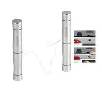 1.8x11.5cm Car Badge Removal Kit Emblem Removal Tool Car Logo Plate Remover Logo Plate Remover Tool For Removing Vehicle Emblems Two Magnesium Aluminum Alloy And 25 Pieces 50cm Nylon Wires