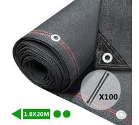 (1.8x20m, Anthracite) VOUNOT Privacy Netting HDPE Shading Net, 85% Shading Rate