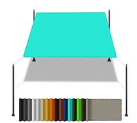 1.8x5m UV Block Canopy - 98% Shade Sail for Garden & Patio Triangle/Square Design Sky Blue Includes Free Ropes for Easy Setup