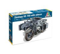 1:9 Italeri Zundapp Ks 750With Sidecar Kit IT7406 Model