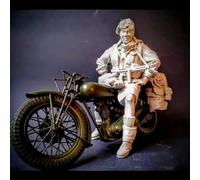 1/9 Resin Model Kit British Soldier Paratrooper no moto WW2 Unpainted