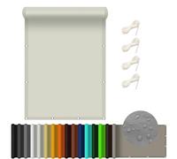 1.9 x 3.6 m Rectangular, Waterproof, UV Protect, Windproof Shade Sail with Grommets, No Drilling Required, Ideal for Garden, Balcony, Terrace - White, Includes Fastening Ropes