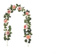 1.95m Long Peony Vine Pink Artificial Flower String(A)