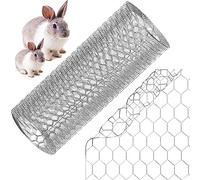 1.96FT x 16.5FT Chicken Wire Galvanized Hexagonal Wire Mesh Net Fencing, Holes Size 25mm Fencing Metal Fencing Aviary and Poultry Wire Fencing for Rabbit Aviary Fence, 22 Gauge Chicken Wire Mesh