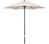 OUTSUNNY 2m Parasol Patio Umbrella, Outdoor Sun Shade with 6 Ribs in Cream Outsunny Cream