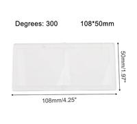 1.97 x 4.25 in Magnification Welding Lens for Welding Helmet, PC Protective Cheater Lens 075-300 Degrees, Clear Lens 108x50mm
