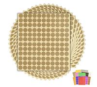 1,980 x Gold Sticky Dots - 13mm - Round Colour Coding Dot Stickers - 15 Sheets