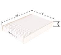 Bosch M5057 Standard Cabin Filter, Replacement Filter - Filters Pollen and Dust for Cleaner Air Inside the Vehicle