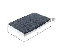 Cabin filter Activated Carbon Filter 1 987 435 591 BOSCH for OPEL CITROËN