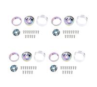 1.9in Beadlock Wheel Rim 4pcs | Colorful Aluminum Alloy for 1/10 RC Crawler / SCX10 | Lightweight & Sturdy 56mm Hubs | No - Bond Installation