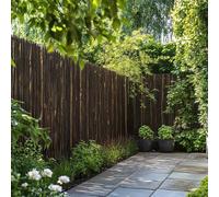 1.9m(L) x 1.2m(H) Black Premium Thick Bamboo Cane Fencing Screening Rolls Woven Wood Black One Size