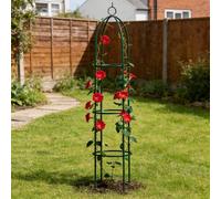 1.9m Outdoor Garden Obelisk Twisting Climbing Plant Trellis Metal Support Frame