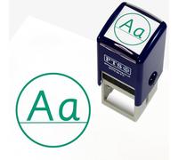 1 Aa Capital/Lower Case Motivational Feedback Marking Stamper School Pupils Work 25mm Primary Teaching Services (Green)