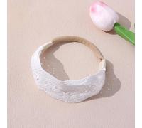 1. Adorable White Lace Bow Baby Headband, Fashionable Handcrafted Elastic Hair Band for Kids Hair Accessories