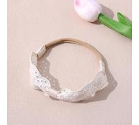 1. Adorable White Lace Bow Baby Headband, Fashionable Handcrafted Elastic Hair Band for Kids Hair Accessories