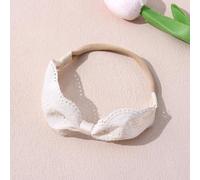 1. Adorable White Lace Bow Baby Headband, Fashionable Handcrafted Elastic Hair Band for Kids Hair Accessories
