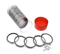 (1) Airtite Coin Holder Storage Container & (20) Black Ring 41mm Air-tite Coin Holder Capsules